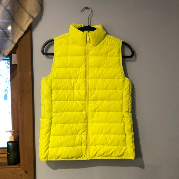 J Crew Puffer Vest Highlighter Neon 